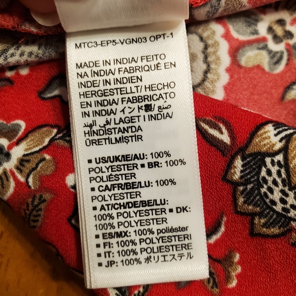 Making the Cut S3 Ep5 Red Floral Pattern Sash Wrapped Midi Dress Womens Size 2XL - Picture 9 of 12